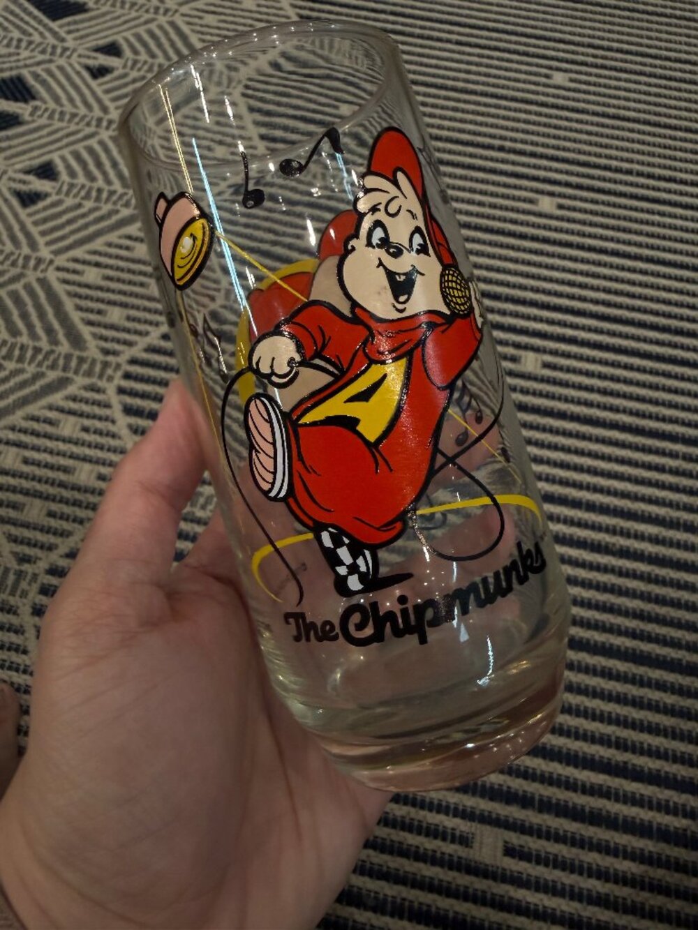 Vintage 1985 Alvin And The Chipmunks Drinking Glass 1980s Retro Tumbler